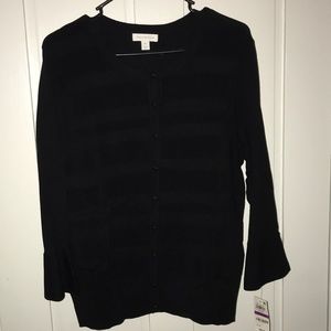 Black cardigan with belle sleeves